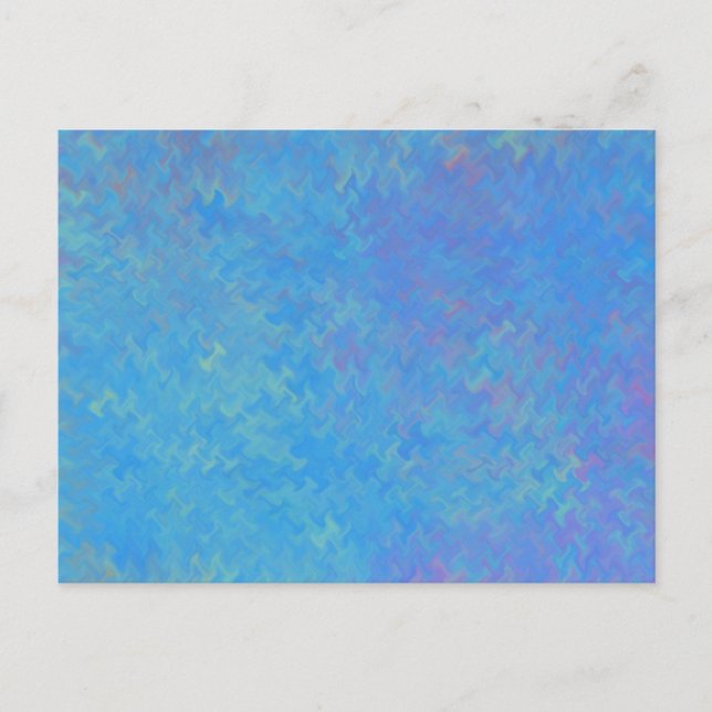 Beautiful Blue Marbled Paper Look Postcard (Front)