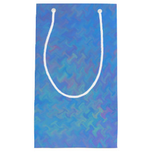 Beautiful Blue Marbled Paper Look Small Gift Bag