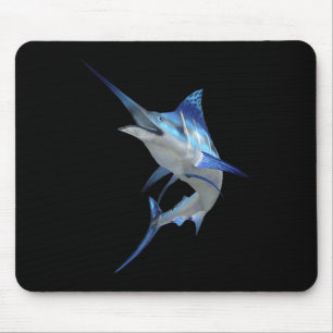 Beautiful Blue Marlin Fishing Short Sleeve Mouse Mat