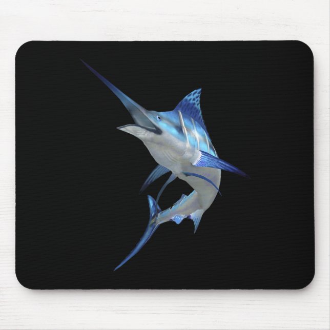 Beautiful Blue Marlin Fishing Short Sleeve  Mouse Mat (Front)