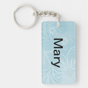 Beautiful Blue Name Key Ring