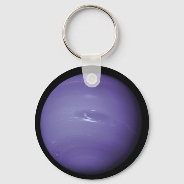 Beautiful blue Neptune, as seen from space, NASA Key Ring (Front)