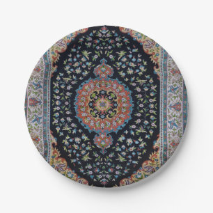 Beautiful Blue Oriental Antique Kilim Rug  Paper Plate