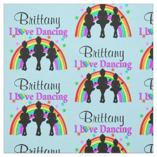 BEAUTIFUL BLUE PERSONALIZED BALLERINA FABRIC