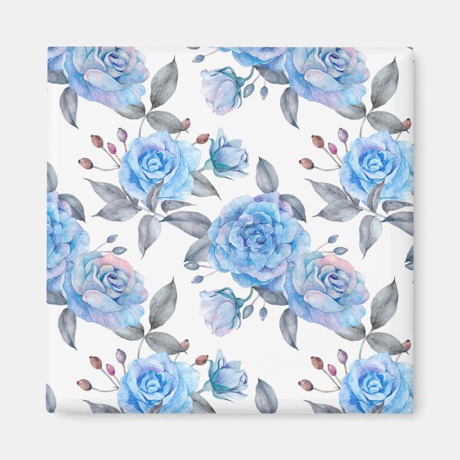Beautiful blue roses magnet (Front)