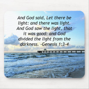 BEAUTIFUL BLUE SKIES GENESIS 1:3 PHOTO DESIGN MOUSE MAT