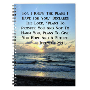 BEAUTIFUL BLUE SKIES JEREMIAH 29:11 PHOTO NOTEBOOK