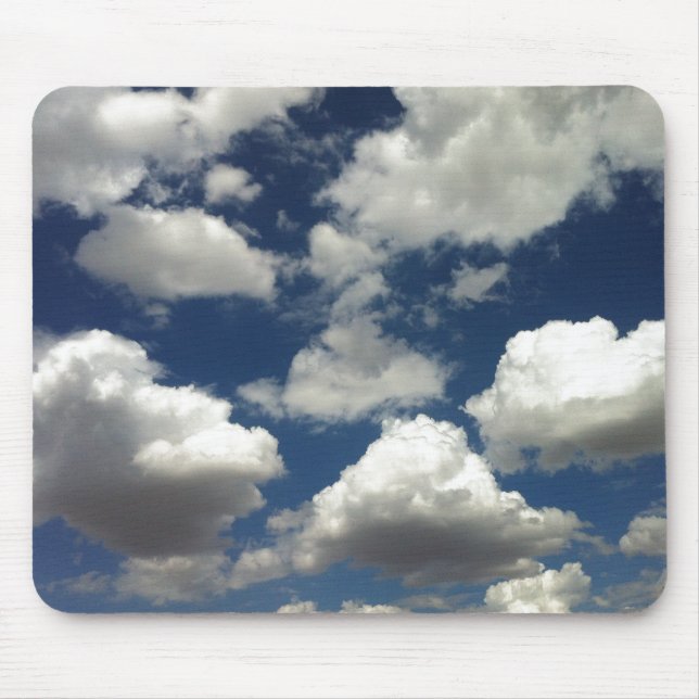 Beautiful Blue Sky with Puffy White Clouds Mouse Mat (Front)