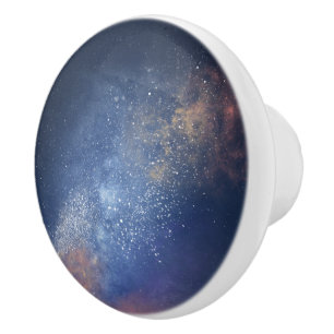 Beautiful Blue Space Galaxy Universe Infinity Ceramic Knob