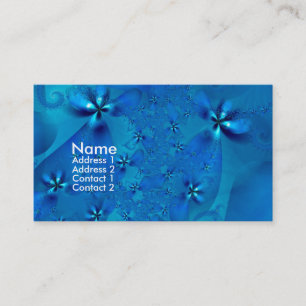 Beautiful Blue Spiral Fine Fractal Art Business Card
