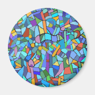 Beautiful Blue stained glass effect Magnet