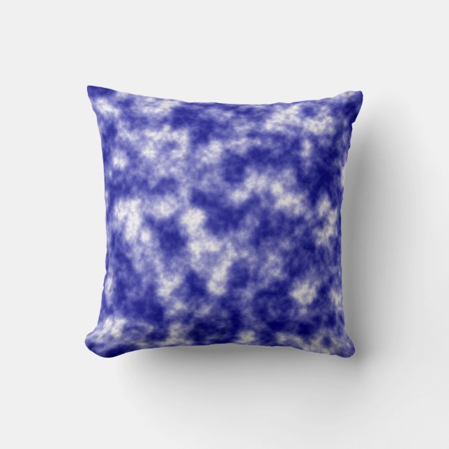 Beautiful Blue Storm Throw Pillow (Front)