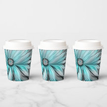 Beautiful Blue Teal Floral Print