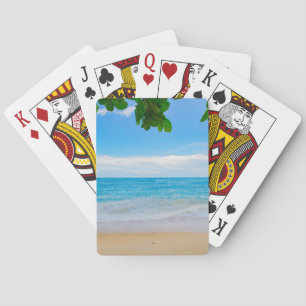 Beautiful Blue Tropical Beach Playing Cards
