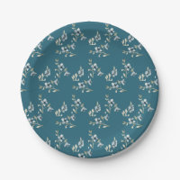 Beautiful Blue Turquoise Floral French Elegance 