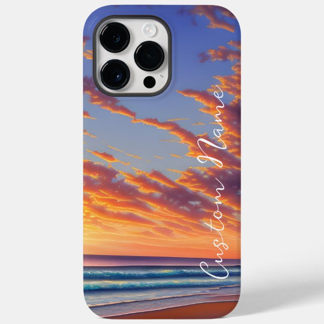 Beautiful Blue Turquoise Ocean Sunset Case-Mate iPhone Case (Back)