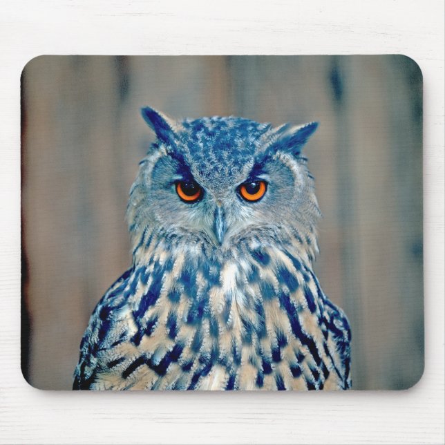 Beautiful Blue Uhu Raptor Owl Mouse Mat (Front)