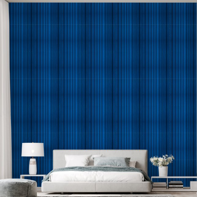 Beautiful Blue Vertical Stripe  Wallpaper (Bedroom)