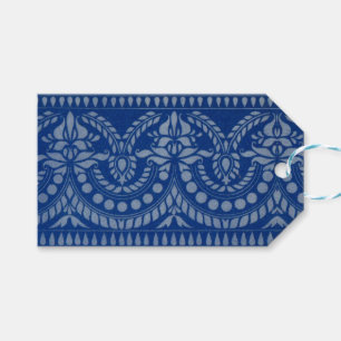 beautiful blue Victorian decor print Gift Tags