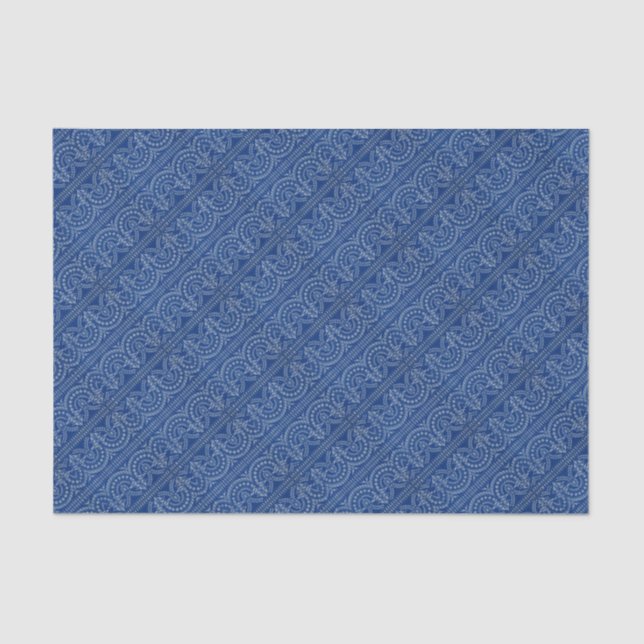 beautiful blue Victorian decor print Tissue Paper (Front)