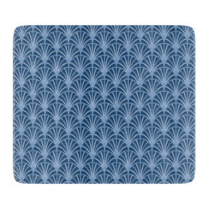 Beautiful Blue Vintage Japanese Fan Pattern Cutting Board
