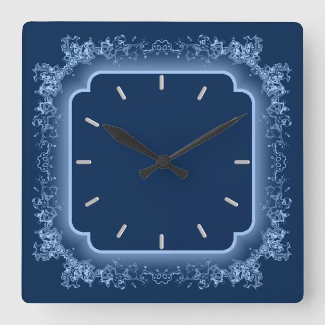 Beautiful Blue Wall Clock (Front)