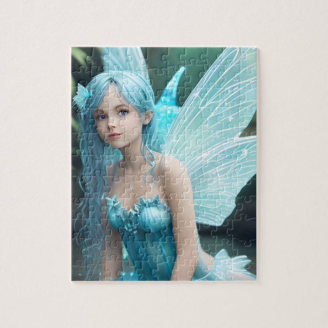 Beautiful Blue Water Fairy Jigsaw Puzzle (Vertical)