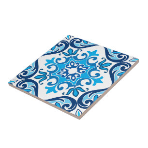 💙🤍 Beautiful blue - white Azulejos X,  Ceramic T Tile