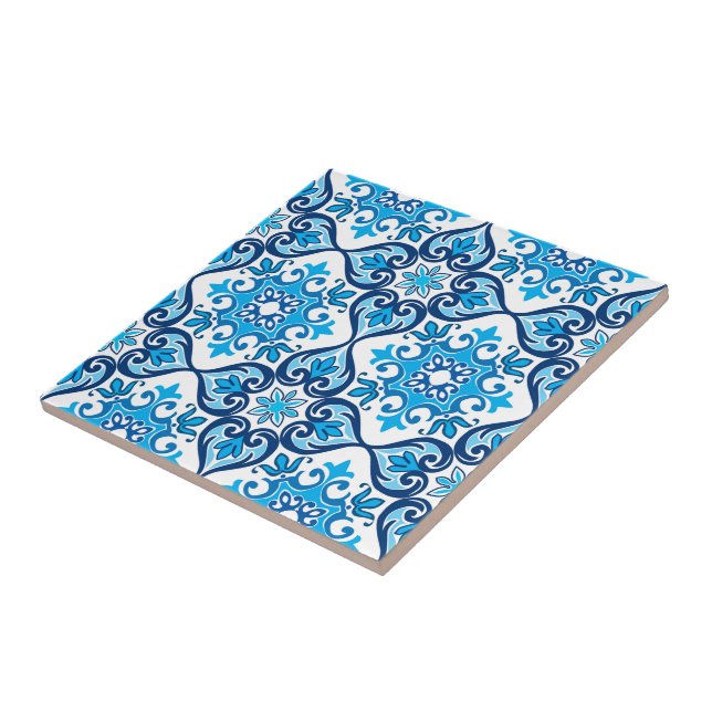 💙🤍 Beautiful blue - white Azulejos X,  Tile (Side)