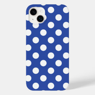 Beautiful Blue - White Polka Dot Pattern Case-Mate iPhone 14 Plus Case