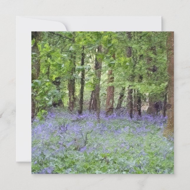 Beautiful Bluebell Wood Card (Front)