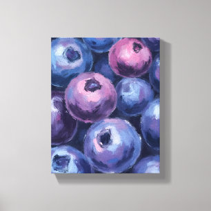 Beautiful Blueberries   Fruit Painting Canvas Print