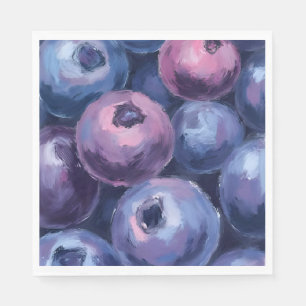 Beautiful Blueberries Fruit Painting Napkin