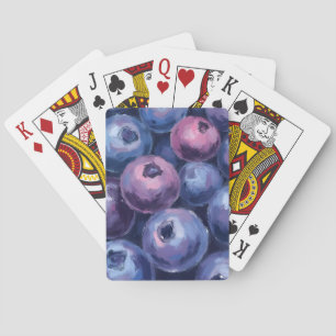 Beautiful Blueberries Fruit Painting Playing Cards