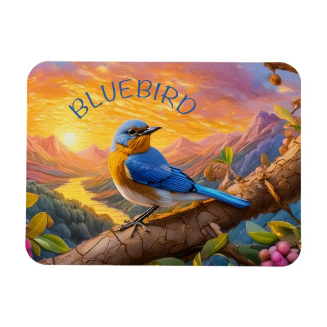 Beautiful Bluebird Magnet (Horizontal)