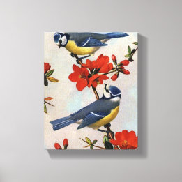 Beautiful Bluebirds Wrapped Canvas Art