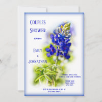 Beautiful Bluebonnet Floral, Modern Couples Shower
