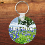 Beautiful Bluebonnets Austin Texas Photography Key Ring<br><div class="desc">A beautiful photograph of  Austin Texas bluebonnets in a field of nature makes a pretty keychain gift for a Texan who loves wildflowers. It's the state flower and brings great pride.</div>