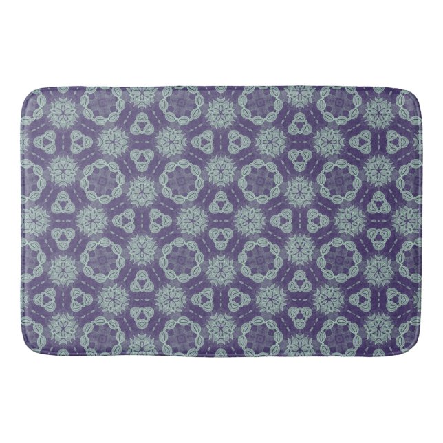 Beautiful Blues Abstract Bath Mat (Front)