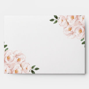 Beautiful Blush Pink Flowers All Occasion Wedding Envelope