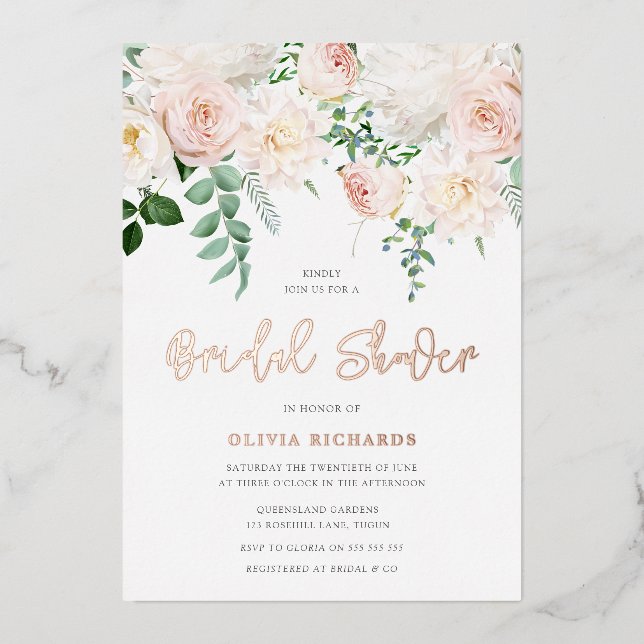 Beautiful Blush & Rose Gold Bridal Shower (Front)