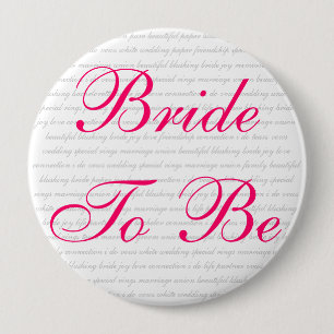 beautiful blushing bride joy love connection i ... 10 cm round badge