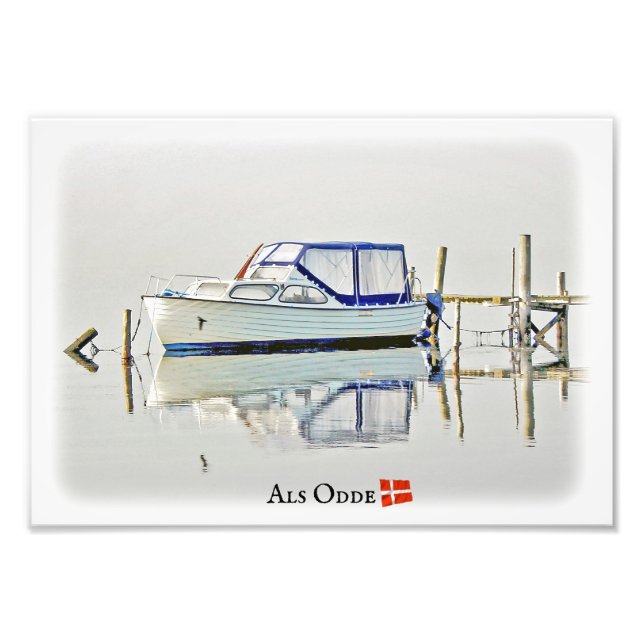 Beautiful Boat in Als Odde/Denmark Photo Print! (Front)