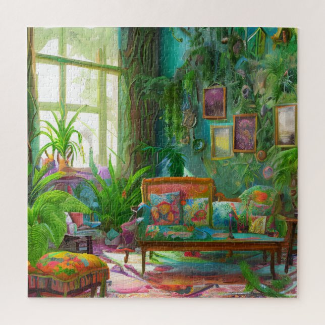 beautiful bohemian living room Puzzle (Vertical)