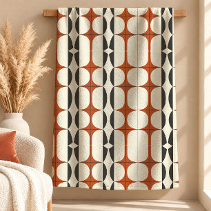 Beautiful Bohemian Shapes Terracotta Blanket