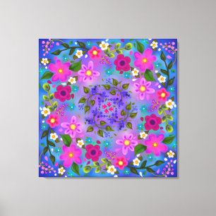 Beautiful Boho Berries and Flowers  Canvas Print
