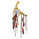Beautiful Boho Bohemian Deer Antler Dream Catcher Photo Sculpture Decoration<br><div class="desc">This 3D sculpture is boho or bohemian in style and theme,  featuring a dream catcher woven onto deer antlers.</div>