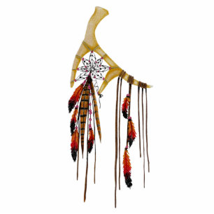 Beautiful Boho Bohemian Deer Antler Dream Catcher Photo Sculpture Decoration