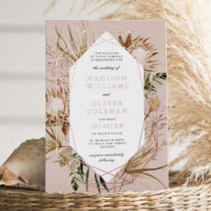 Beautiful Boho Botanical Geometric  Frame Wedding