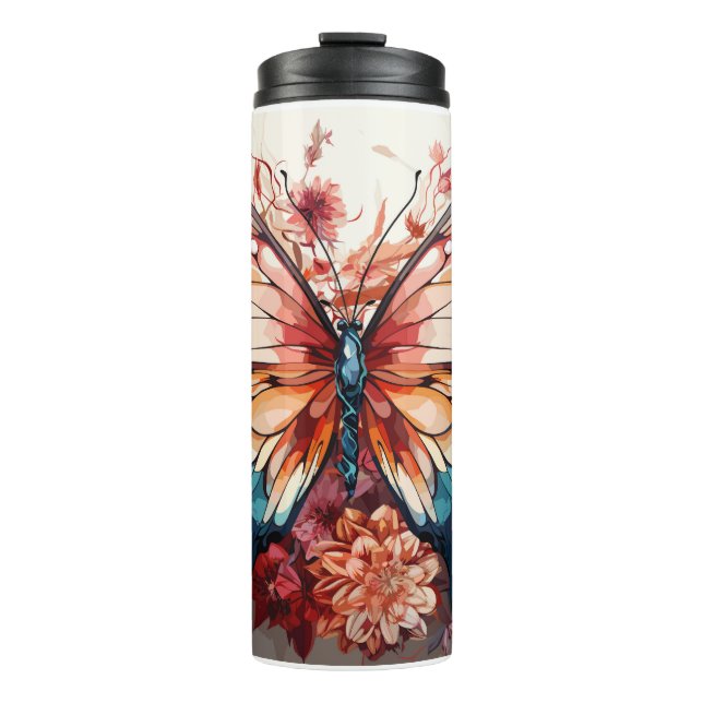 Beautiful Boho Butterfly Thermal Tumbler (Front)